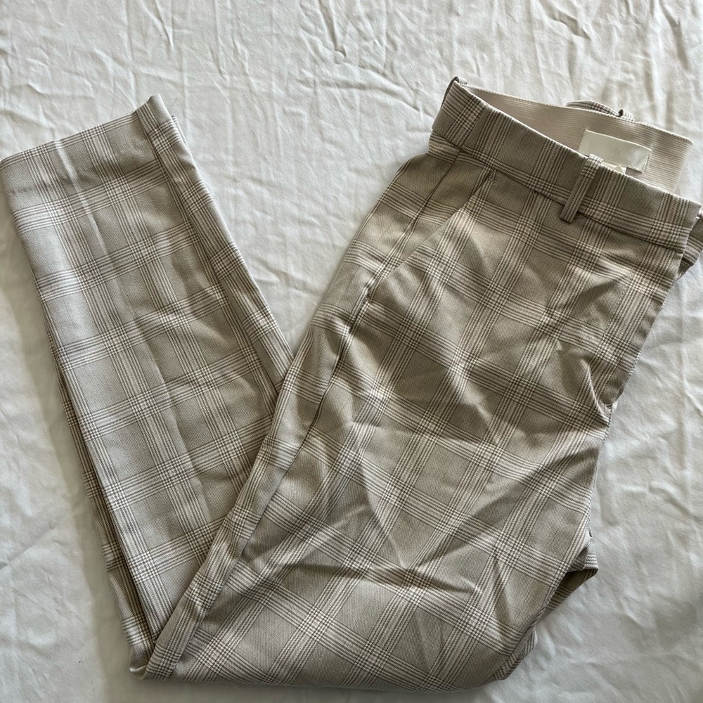 H&M plaid beige pants